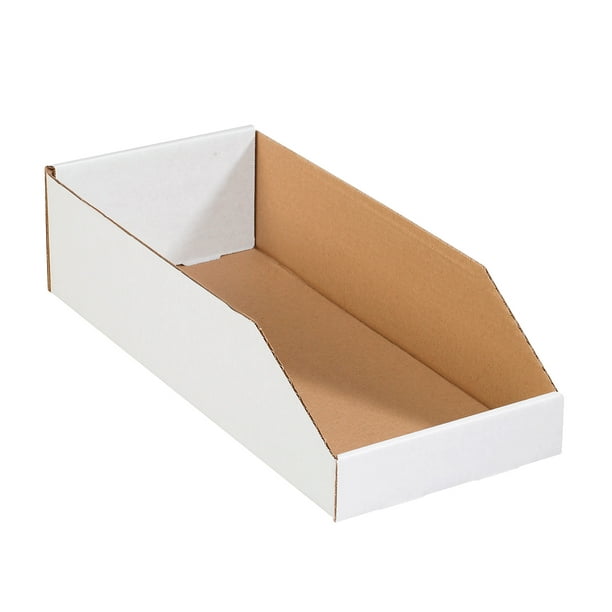 2 x 9 x 4 1/2" Corrugated Cardboard Open Top Storage Parts Bin Bins Boxes Depth